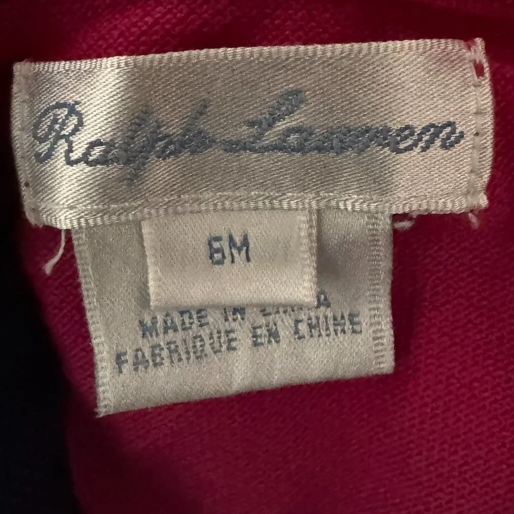Ralph Lauren size 6 months pink and blue dress